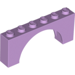 Arch 1 x 6 x 2 - Medium Thick Top without Reinforced Underside - Lavender