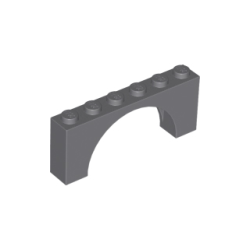 Arch 1 x 6 x 2 - Medium Thick Top without Reinforced Underside - Dark Bluish Gray