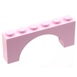 Arch 1 x 6 x 2 - Thick Top with Reinforced Underside - Pink