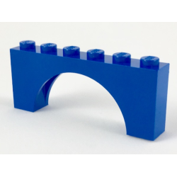 Arch 1 x 6 x 2 - Thick Top with Reinforced Underside - Blue