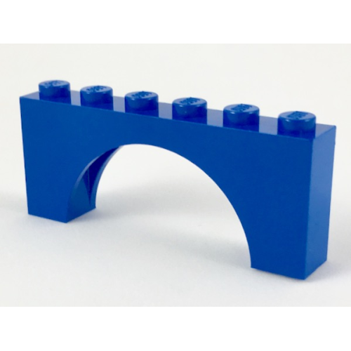 Деталь LEGO 3307 Arch 1 x 6 x 2 - Thick Top with Reinforced Underside - Blue