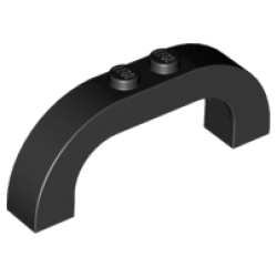 Arch 1 x 6 x 2 Curved Top - Black