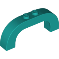 Arch 1 x 6 x 2 Curved Top - Dark Turquoise