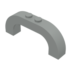 Arch 1 x 6 x 2 Curved Top - Light Gray