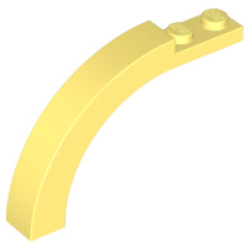 Arch 1 x 6 x 3 1/3 Curved Top - Bright Light Yellow