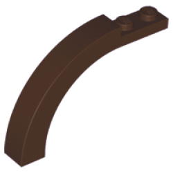Arch 1 x 6 x 3 1/3 Curved Top - Dark Brown