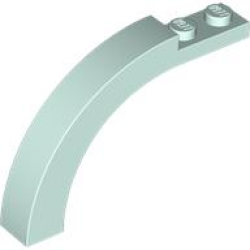 Arch 1 x 6 x 3 1/3 Curved Top - Light Aqua