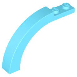 Arch 1 x 6 x 3 1/3 Curved Top - Medium Azure
