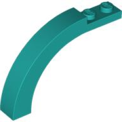 Arch 1 x 6 x 3 1/3 Curved Top - Dark Turquoise