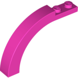 Arch 1 x 6 x 3 1/3 Curved Top - Dark Pink