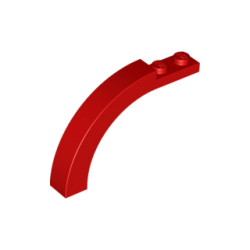 Arch 1 x 6 x 3 1/3 Curved Top - Red