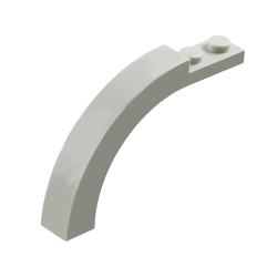 Arch 1 x 6 x 3 1/3 Curved Top - Light Gray