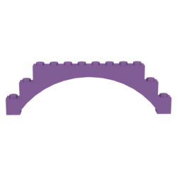 Arch 1 x 12 x 3 Raised Arch with 1 Cross Support - Medium Lavender