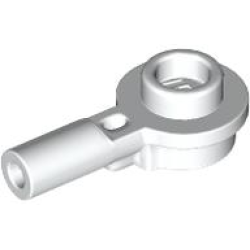 Bar 1L with 1 x 1 Round Plate with Hollow Stud - White