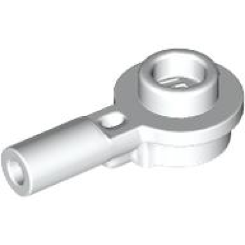 Деталь LEGO 32828 Bar 1L with 1 x 1 Round Plate with Hollow Stud - White
