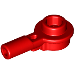 Bar 1L with 1 x 1 Round Plate with Hollow Stud - Red