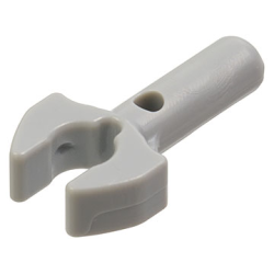 Bar 1L with Clip Mechanical Claw - Cut Edges and Hole on Side - Light Bluish Gray Bar 1L with Clip Mechanical Claw - Cut Edges and Hole on Side - Light Bluish Gray