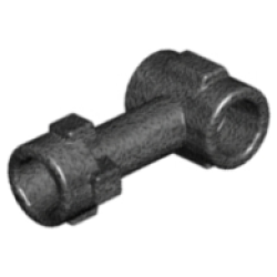 Bar 1L with Top Stud and 2 Side Studs (Connector Perpendicular) - Pearl Dark Gray Bar 1L with Top Stud and 2 Side Studs (Connector Perpendicular) - Pearl Dark Gray