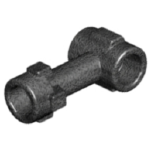 Деталь LEGO 92690 Bar 1L with Top Stud and 2 Side Studs (Connector Perpendicular) - Pearl Dark Gray