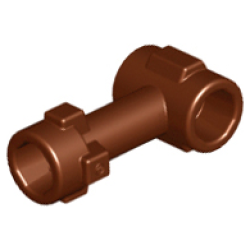 Bar 1L with Top Stud and 2 Side Studs (Connector Perpendicular) - Reddish Brown Bar 1L with Top Stud and 2 Side Studs (Connector Perpendicular) - Reddish Brown