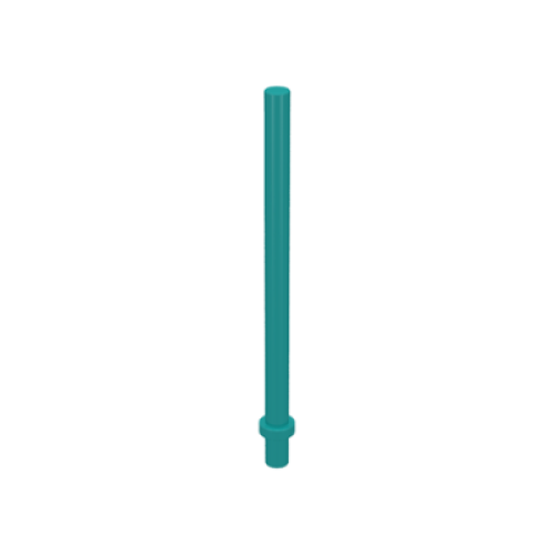 Деталь LEGO 4095 Bar 6.6L with Stop Ring (Patio Umbrella Stand) - Dark Turquoise