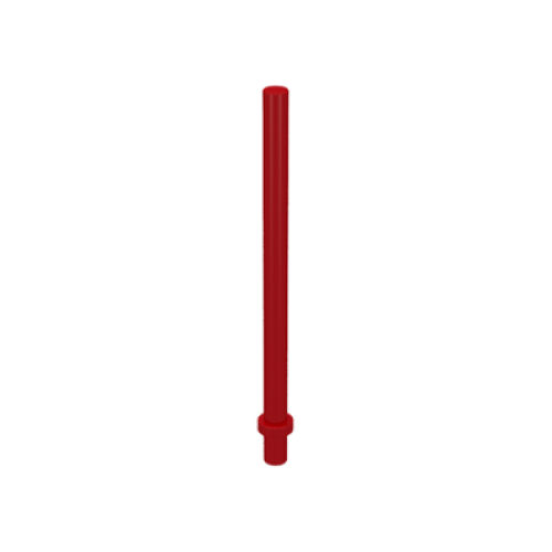 Деталь LEGO 4095 Bar 6.6L with Stop Ring (Patio Umbrella Stand) - Red