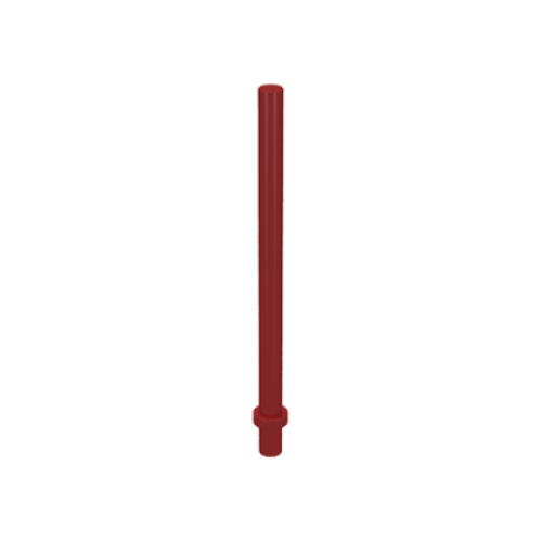 Деталь LEGO 4095 Bar 6.6L with Stop Ring (Patio Umbrella Stand) - Dark Red