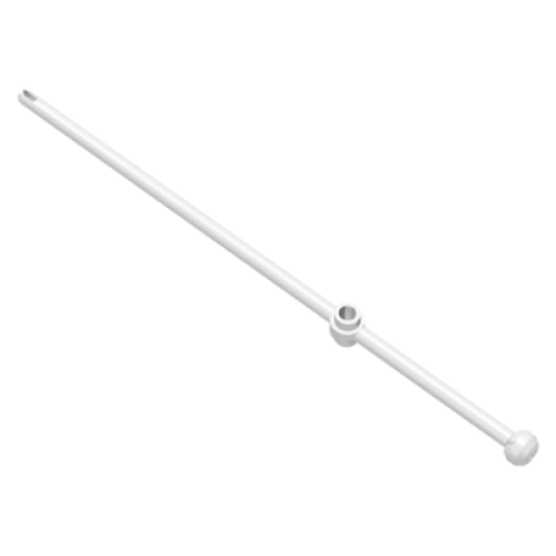 Деталь LEGO 30219 Bar 16L with Open Stud, Tow Ball, and Slit (Windsurfer Mast) - White