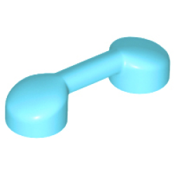 Bar 1 x 3 with 2 Stud Receptacles (Radio Handle / Telephone Handset) - Medium Azure