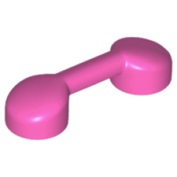 Bar 1 x 3 with 2 Stud Receptacles (Radio Handle / Telephone Handset) - Dark Pink