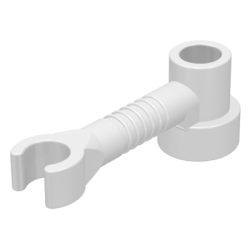 Bar 1 x 3 with Clip and Stud Holder (Robot Arm) - White