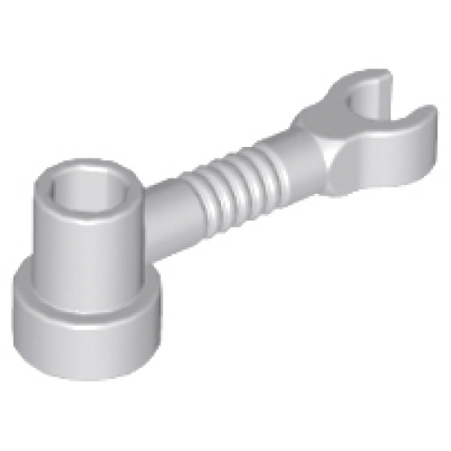 Деталь LEGO 4735 Bar 1 x 3 with Clip and Stud Holder (Robot Arm) - Light Bluish Gray