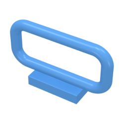 Bar 1 x 4 x 2 - Medium Blue