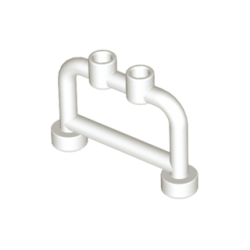 Bar 1 x 4 x 2 with Open Studs - White