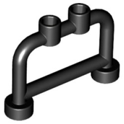 Bar 1 x 4 x 2 with Open Studs - Black