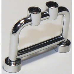 Bar 1 x 4 x 2 with Open Studs - Chrome Silver