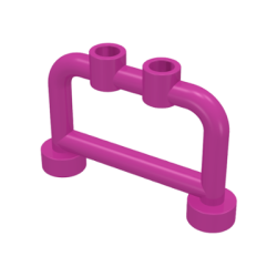 Bar 1 x 4 x 2 with Open Studs - Dark Pink
