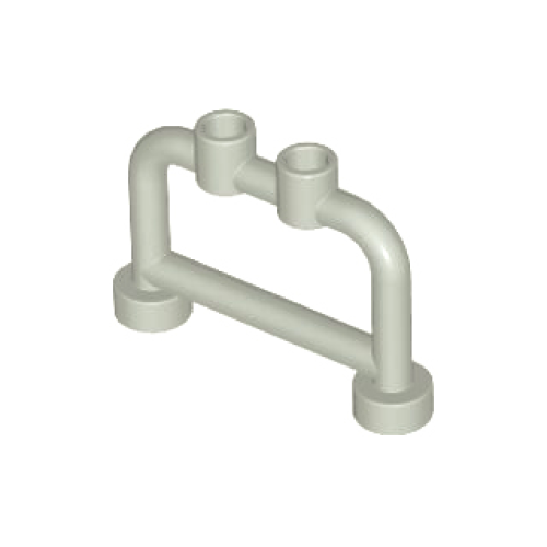 Деталь LEGO 4083 Bar 1 x 4 x 2 with Open Studs - Light Gray