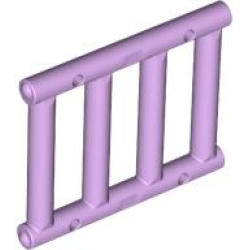 Bar 1 x 4 x 3 Grille with End Protrusions - Lavender