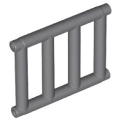 Bar 1 x 4 x 3 Grille with End Protrusions - Dark Bluish Gray