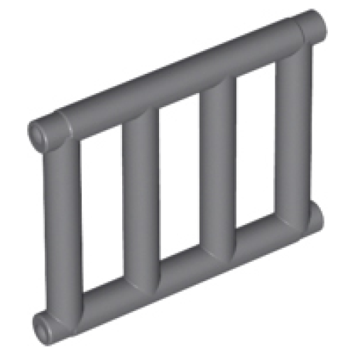 Деталь LEGO 62113 Bar 1 x 4 x 3 Grille with End Protrusions - Dark Bluish Gray