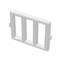 Bar 1 x 4 x 3 Window Grille - White