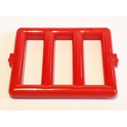Деталь LEGO 6016 Bar 1 x 4 x 3 Window Grille - Red