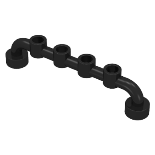 Деталь LEGO 4873 Bar 1 x 6 with Open Studs - Black