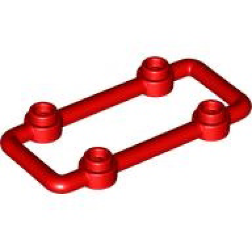 Деталь LEGO 23444 Bar 1 x 6 x 3 with 4 Studs - Red