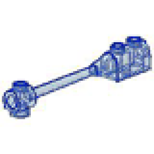 Деталь LEGO 30359 Bar 1 x 8 with Brick 1 x 2 Curved Top End (Undetermined Type) - Trans-Light Blue