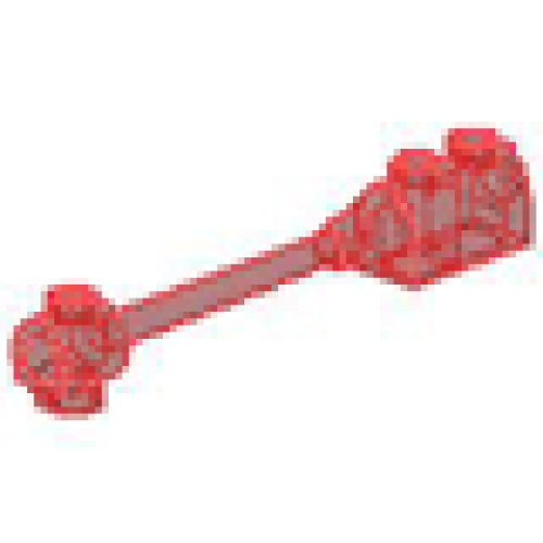 Деталь LEGO 30359 Bar 1 x 8 with Brick 1 x 2 Curved Top End (Undetermined Type) - Trans-Red