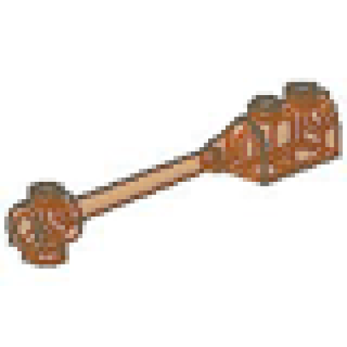 Деталь LEGO 30359 Bar 1 x 8 with Brick 1 x 2 Curved Top End (Undetermined Type) - Trans-Neon Orange