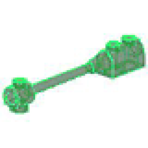 Деталь LEGO 30359 Bar 1 x 8 with Brick 1 x 2 Curved Top End (Undetermined Type) - Trans-Green