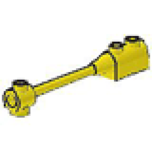 Деталь LEGO 30359 Bar 1 x 8 with Brick 1 x 2 Curved Top End (Undetermined Type) - Yellow